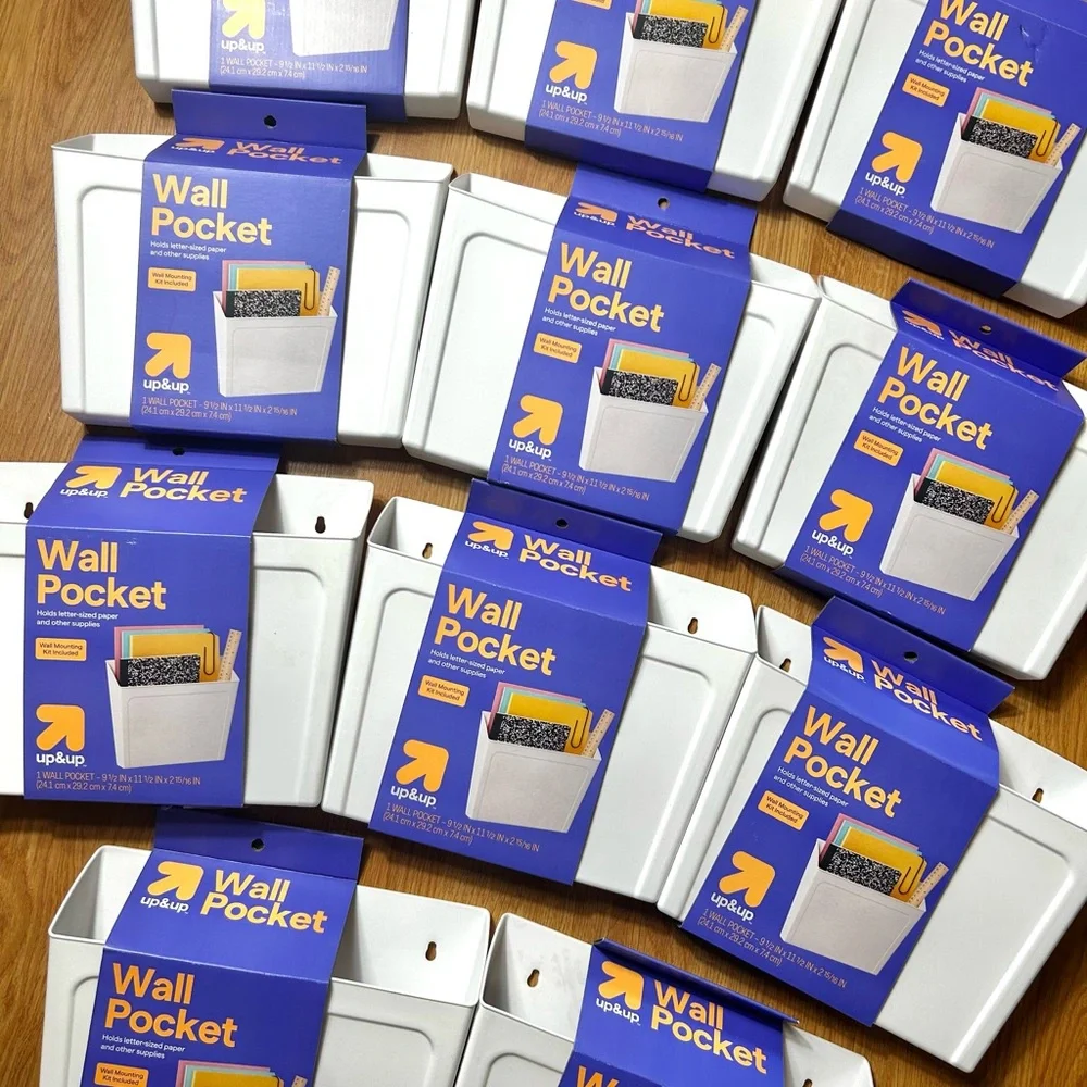 10x Wall Pocket Holds Letters Size Paper Up&Up 9.5inX11.5inX2.93in Hardware Inc